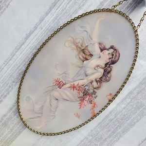 Vintage Oval Wall Art  Anheuser Busch Mystical Fairy Lady